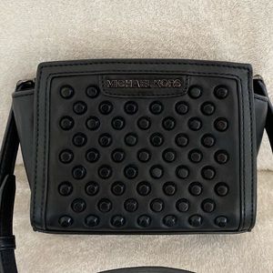 Rare Michael Kors Black Studded Selma Crossbody